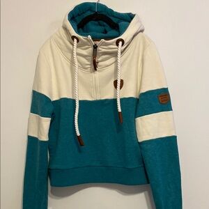 Wanakome Teal and White Hoodie